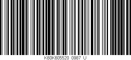 Código de barras (EAN, GTIN, SKU, ISBN): 'K60K605520/0987_U'