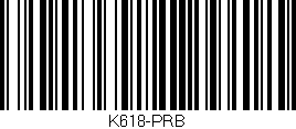 Código de barras (EAN, GTIN, SKU, ISBN): 'K618-PRB'