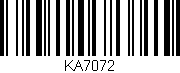 Código de barras (EAN, GTIN, SKU, ISBN): 'KA7072'
