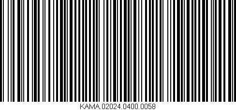 Código de barras (EAN, GTIN, SKU, ISBN): 'KAMA.02024.0400.0058'