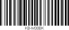 Código de barras (EAN, GTIN, SKU, ISBN): 'KB-M30BK'