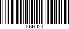 Código de barras (EAN, GTIN, SKU, ISBN): 'KBR023'