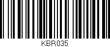 Código de barras (EAN, GTIN, SKU, ISBN): 'KBR035'