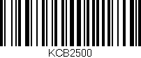 Código de barras (EAN, GTIN, SKU, ISBN): 'KCB2500'