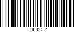 Código de barras (EAN, GTIN, SKU, ISBN): 'KD0334-S'