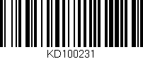 Código de barras (EAN, GTIN, SKU, ISBN): 'KD100231'