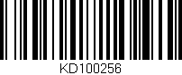 Código de barras (EAN, GTIN, SKU, ISBN): 'KD100256'