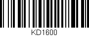 Código de barras (EAN, GTIN, SKU, ISBN): 'KD1600'