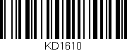 Código de barras (EAN, GTIN, SKU, ISBN): 'KD1610'