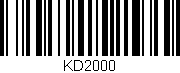 Código de barras (EAN, GTIN, SKU, ISBN): 'KD2000'
