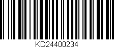 Código de barras (EAN, GTIN, SKU, ISBN): 'KD24400234'