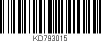 Código de barras (EAN, GTIN, SKU, ISBN): 'KD793015'