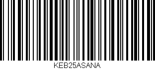 Código de barras (EAN, GTIN, SKU, ISBN): 'KEB25ASANA'