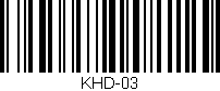 Código de barras (EAN, GTIN, SKU, ISBN): 'KHD-03'