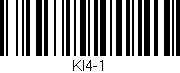 Código de barras (EAN, GTIN, SKU, ISBN): 'KI4-1'