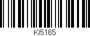 Código de barras (EAN, GTIN, SKU, ISBN): 'KI5165'