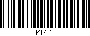 Código de barras (EAN, GTIN, SKU, ISBN): 'KI7-1'