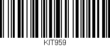 Código de barras (EAN, GTIN, SKU, ISBN): 'KIT959'