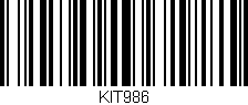 Código de barras (EAN, GTIN, SKU, ISBN): 'KIT986'
