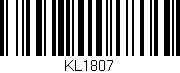 Código de barras (EAN, GTIN, SKU, ISBN): 'KL1807'