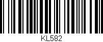 Código de barras (EAN, GTIN, SKU, ISBN): 'KL582'