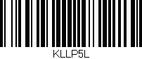Código de barras (EAN, GTIN, SKU, ISBN): 'KLLP5L'