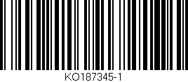 Código de barras (EAN, GTIN, SKU, ISBN): 'KO187345-1'