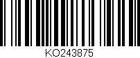 Código de barras (EAN, GTIN, SKU, ISBN): 'KO243875'