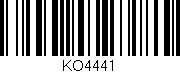 Código de barras (EAN, GTIN, SKU, ISBN): 'KO4441'