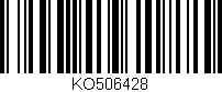 Código de barras (EAN, GTIN, SKU, ISBN): 'KO506428'