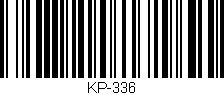 Código de barras (EAN, GTIN, SKU, ISBN): 'KP-336'