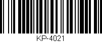 Código de barras (EAN, GTIN, SKU, ISBN): 'KP-4021'