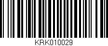 Código de barras (EAN, GTIN, SKU, ISBN): 'KRK010029'