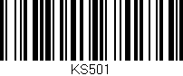 Código de barras (EAN, GTIN, SKU, ISBN): 'KS501'