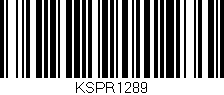 Código de barras (EAN, GTIN, SKU, ISBN): 'KSPR1289'