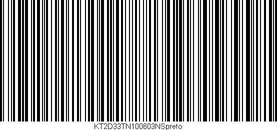 Código de barras (EAN, GTIN, SKU, ISBN): 'KT2D33TN100603NSpreto'