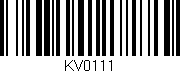 Código de barras (EAN, GTIN, SKU, ISBN): 'KV0111'