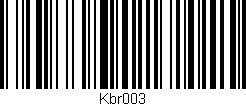 Código de barras (EAN, GTIN, SKU, ISBN): 'Kbr003'