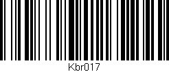 Código de barras (EAN, GTIN, SKU, ISBN): 'Kbr017'