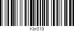 Código de barras (EAN, GTIN, SKU, ISBN): 'Kbr019'