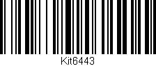 Código de barras (EAN, GTIN, SKU, ISBN): 'Kit6443'