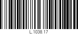 Código de barras (EAN, GTIN, SKU, ISBN): 'L.1038.17'