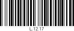 Código de barras (EAN, GTIN, SKU, ISBN): 'L.12.17'