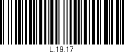 Código de barras (EAN, GTIN, SKU, ISBN): 'L.19.17'