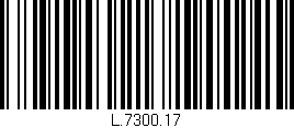 Código de barras (EAN, GTIN, SKU, ISBN): 'L.7300.17'