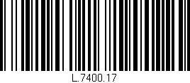 Código de barras (EAN, GTIN, SKU, ISBN): 'L.7400.17'