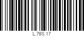 Código de barras (EAN, GTIN, SKU, ISBN): 'L.78S.17'
