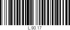 Código de barras (EAN, GTIN, SKU, ISBN): 'L.90.17'