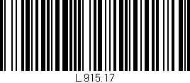 Código de barras (EAN, GTIN, SKU, ISBN): 'L.915.17'