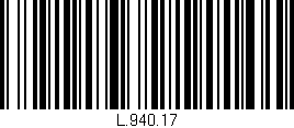 Código de barras (EAN, GTIN, SKU, ISBN): 'L.940.17'